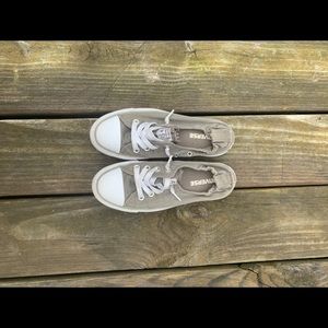 CONVERSE olive slip ons barely used!